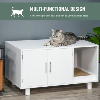 D31-016WT_Cat_Litter_Box_Enclosure_&_House_with_End_Table_Design