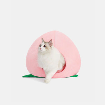 VT-6970279012865_Peach_Cozy_Cave_Pet_Bed