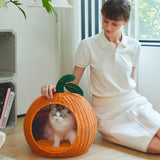 VT-6970279013664_Tangerine_Rattan_Pet_Bed_with_Plush_Cushion